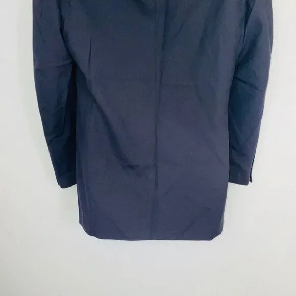 Versini Mens 38L Blazer Black Sports Coat Pockets Wool - Picture 8 of 12